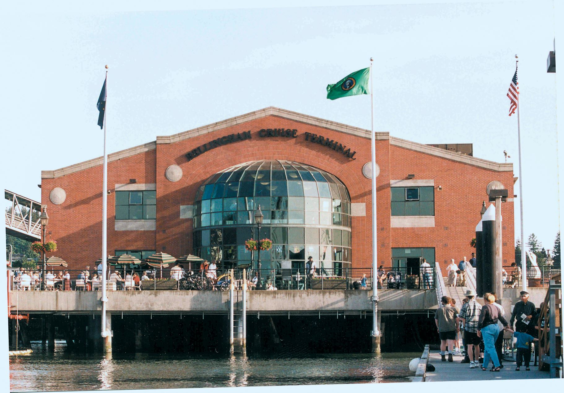 Bellingham Cruise Terminal Dome Window from the Water