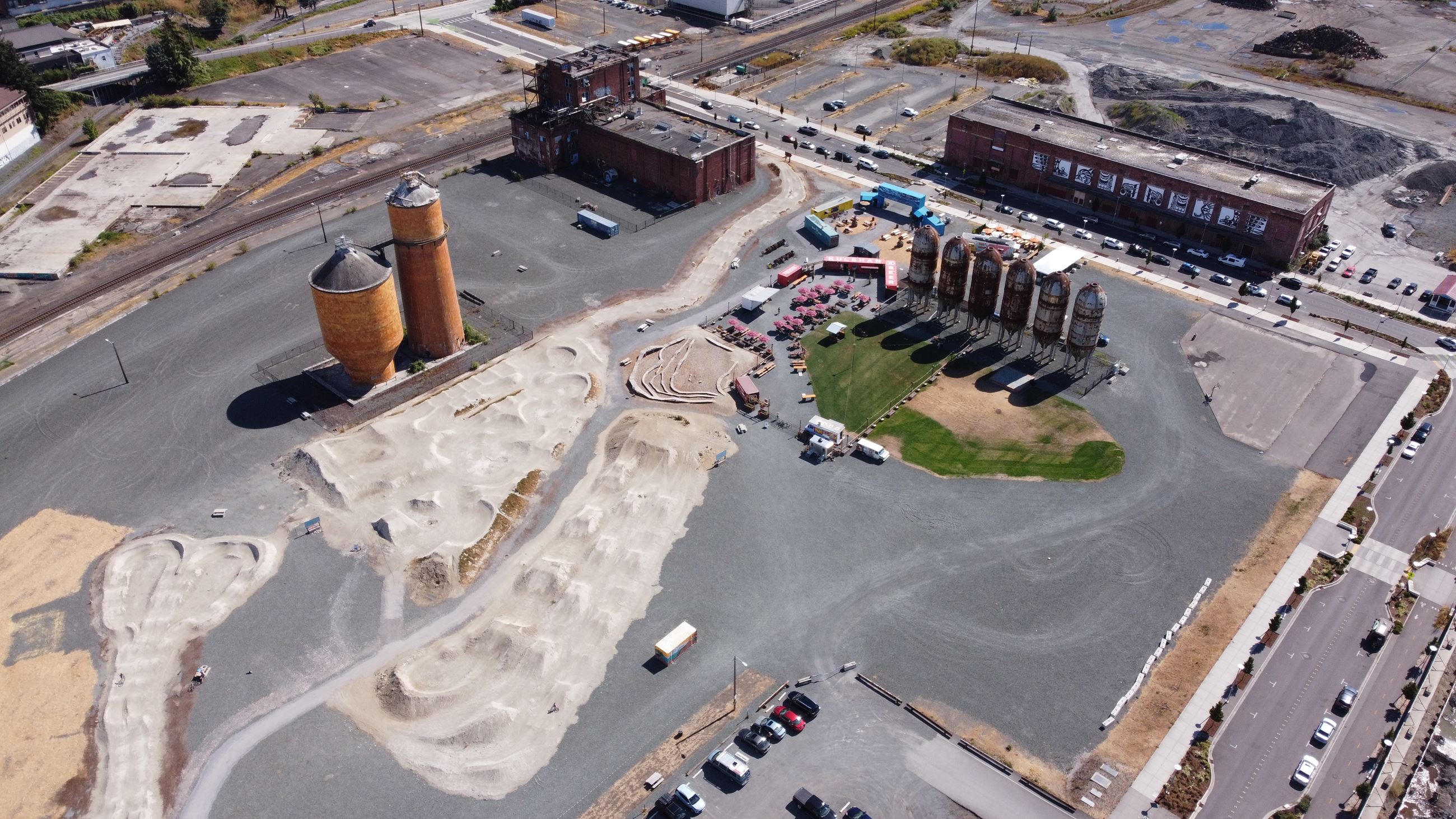 The Pump Track and the Portal Container Village