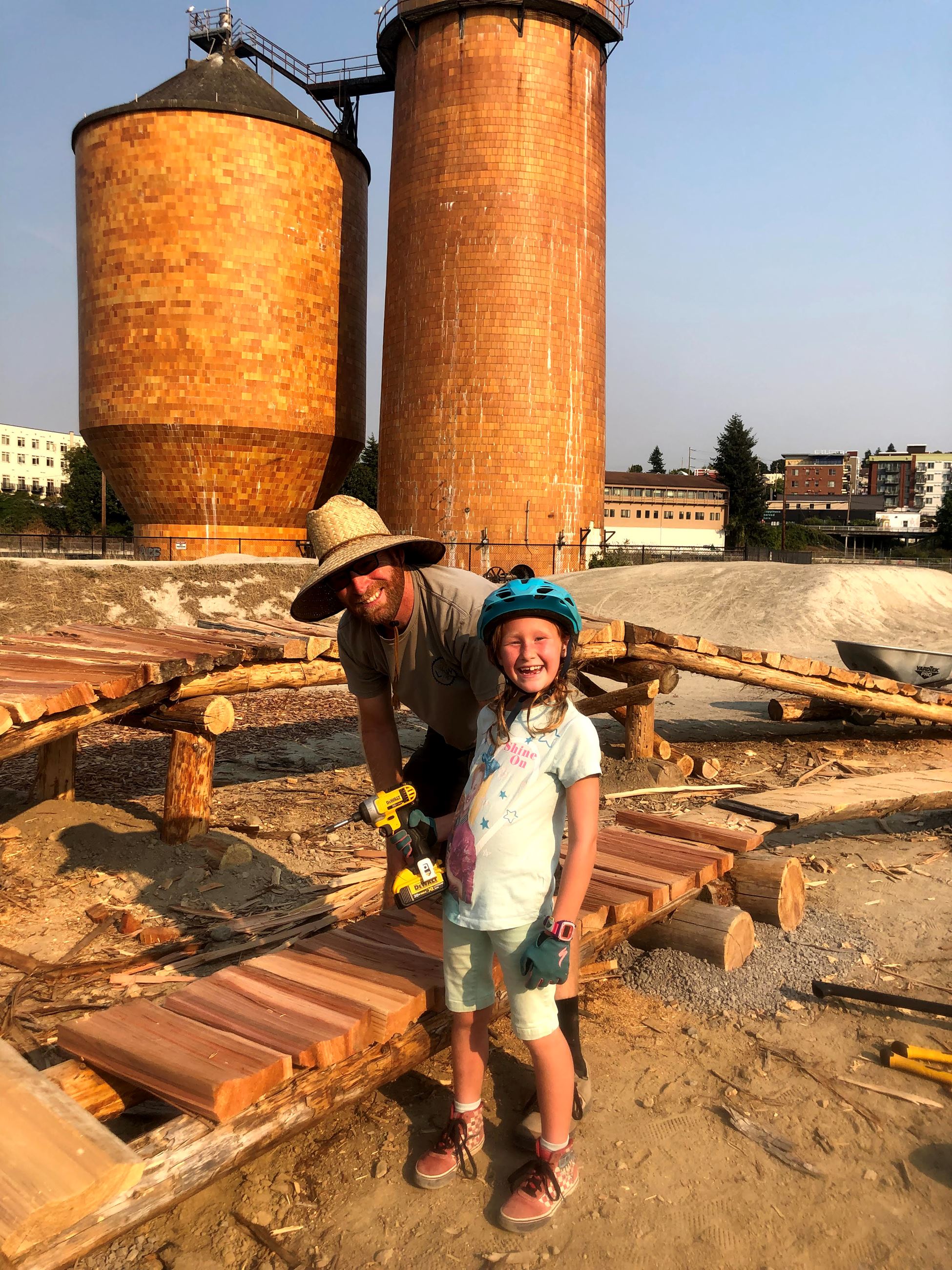 waterfront bike park - building the skills area