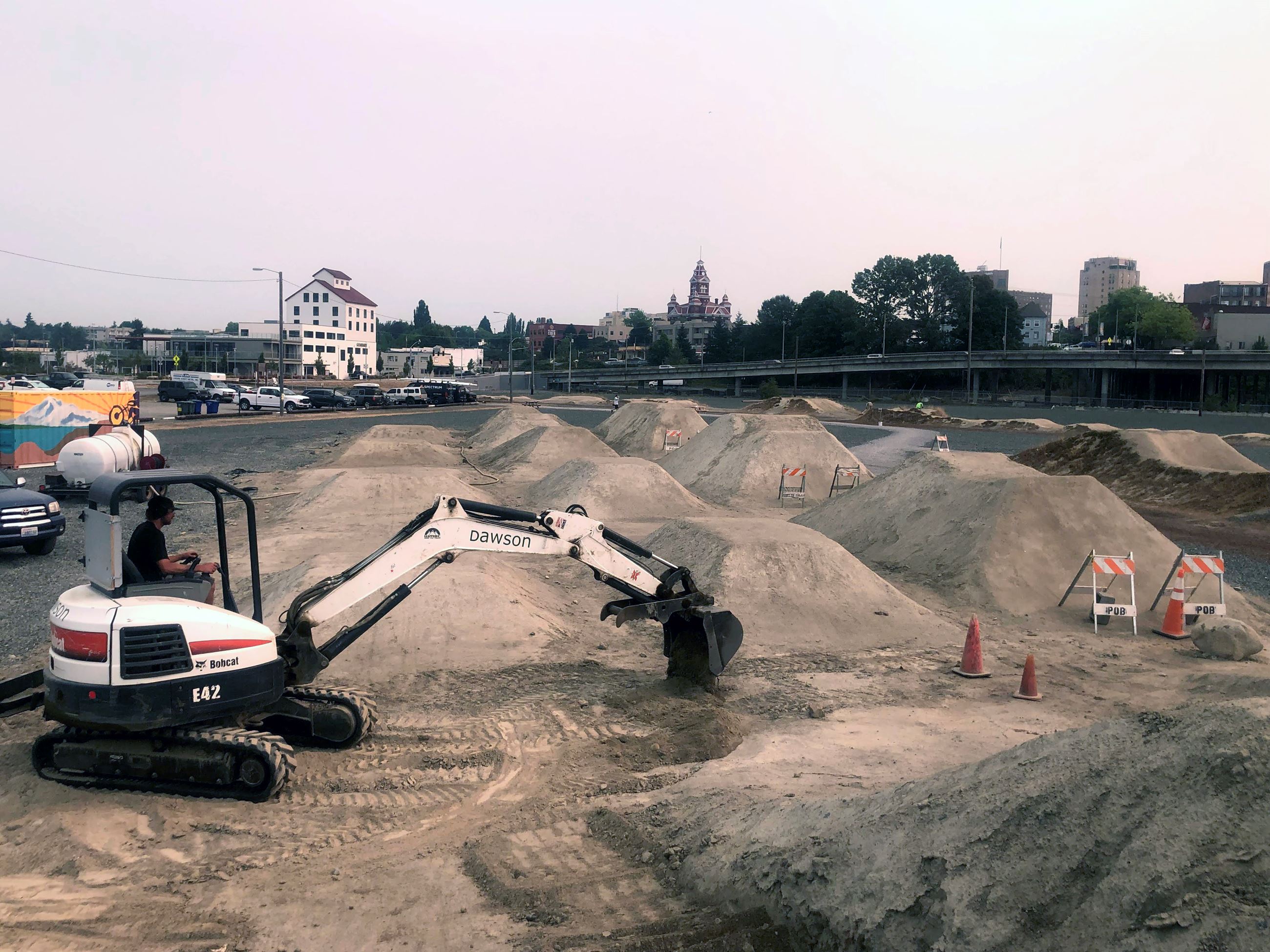 Building the waterfront bike park